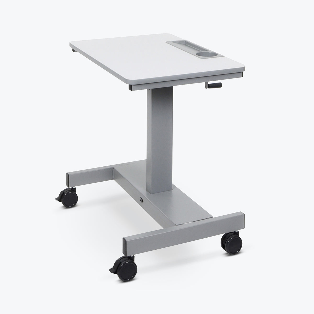 Buy Luxor Sit Stand Desk with Crank Handle (Gray) STUDENTC