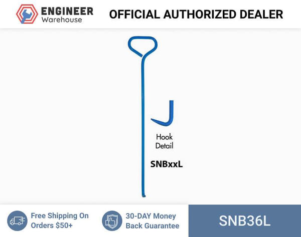 T&T Tools 36" Snub Nose with Long Hook End - SNB36L