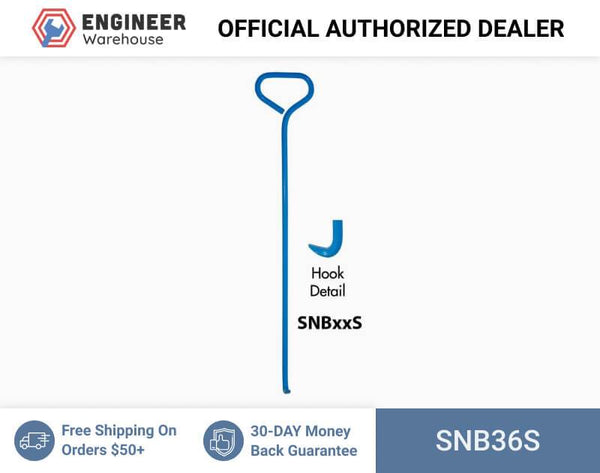 T&T Tools 36" Snub Nose with Short Hook End - SNB36S
