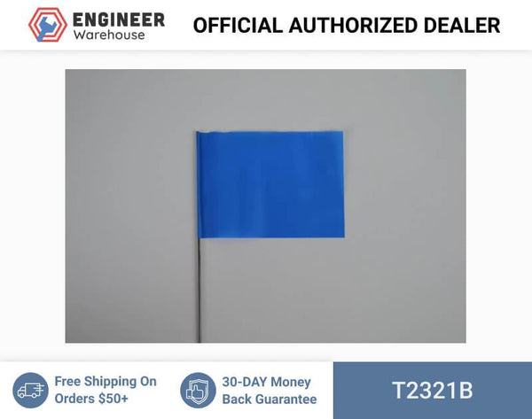 Trinity Tape Marking Flags - Blue - 2"x3" - 21" wire - 2321B