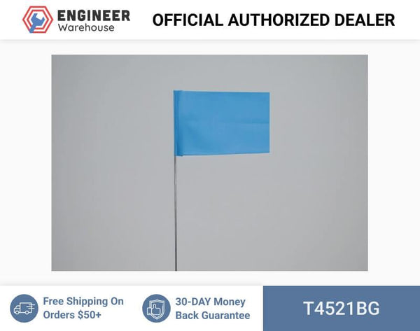 Trinity Tape Marking Flags - Blue Glo - 4"x 5" - 21" wire - 4521BG
