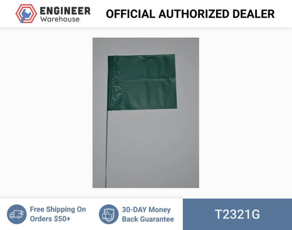 Trinity Tape Marking Flags - Green - 2"x3" - 21" wire - 2321G