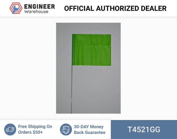Trinity Tape Marking Flags - Green Glo - 4"x 5" - 21" wire - 4521GG