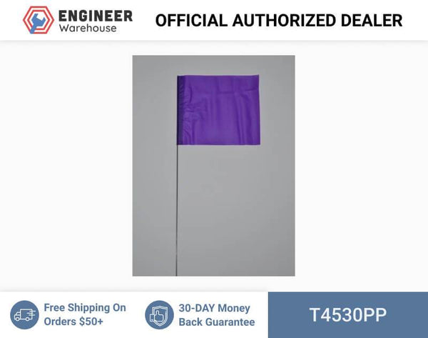 Trinity Tape Marking Flags - Purple - 4" x 5" - 30" wire - 4530PP