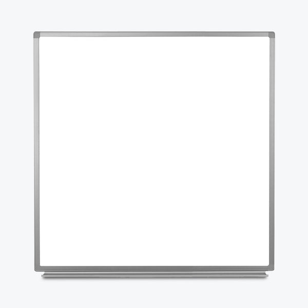 Luxor Wall-Mountable Magnetic Whiteboard 48" x 48" (White/Silver) - WB4848W