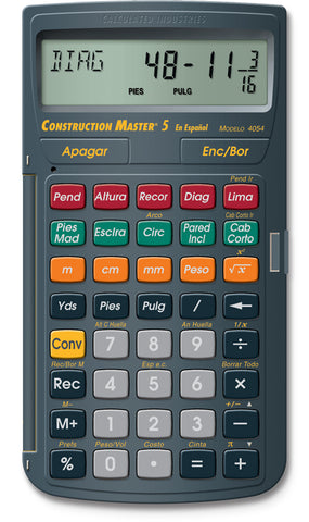 Calculated Industries Construction Master 5 Calculator En Espanol - 4054
