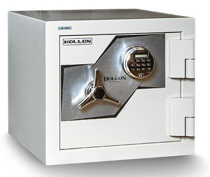 Hollon Safe Oyster Series 17 3/4" x 20" x 20 3/8" Fire and Burglary Safe (White) - FB-450E