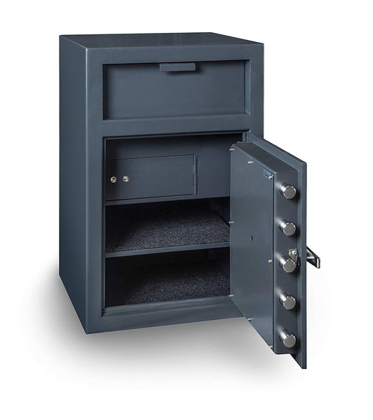 Hollon Safe 30" x 20" x 20" Depository Safe w/ Inner Locking Compartment (Gray) - FD-3020EILK