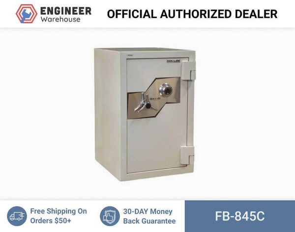 Hollon Safe Oyster Series 33 1/4" x 21 1/8" x 22 1/2" Fire and Burglary Safe (White) - FB-845C