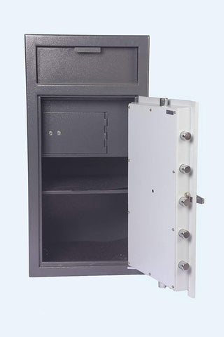 Hollon Safe 40" x 20" x 20" Depository Safe w/ Inner Locking Compartment (Gray) - FD-4020CILK