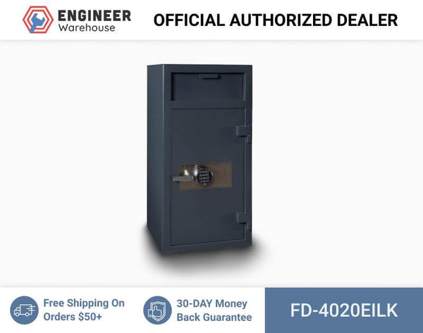 Hollon Safe 40" x 20" x 20" Depository Safe w/ Inner Locking Compartment (Gray) - FD-4020EILK