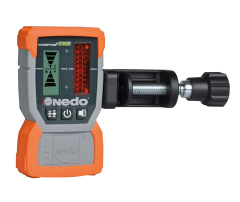 Nedo ACCEPTOR2 Ruggedized Laser Receiver with Heavy Duty Rod Clamp - 430334