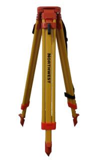 Northwest Instrument 38" to 64" Contractor's Yellow Powder-Coated Flat-Head Tripod w/ Quick Clamp - NAT93