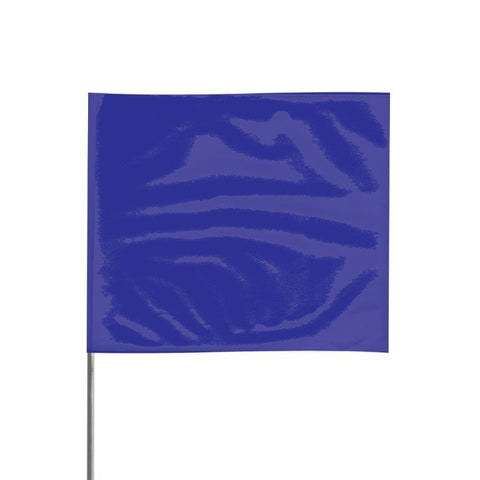 Presco 4" x 5" Marking Flag with 30" Wire Staff (Blue) - Pack of 1000 - 4530B
