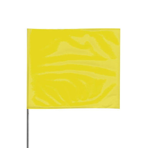 Presco 4" x 5" Marking Flag with 30" Wire Staff (Yellow) - Pack of 1000 - 4530Y
