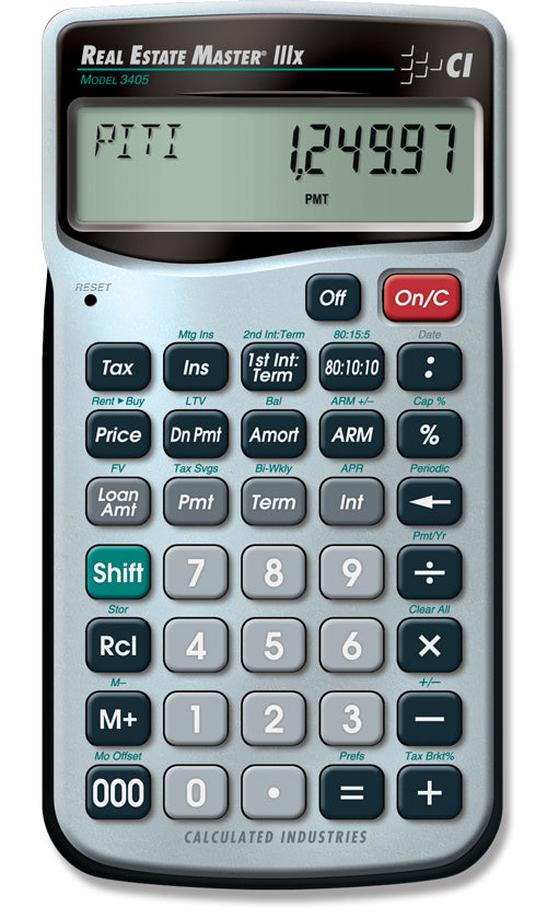 Calculated Industries Real Estate Master IIIX Residential Finance Calculator - 3405