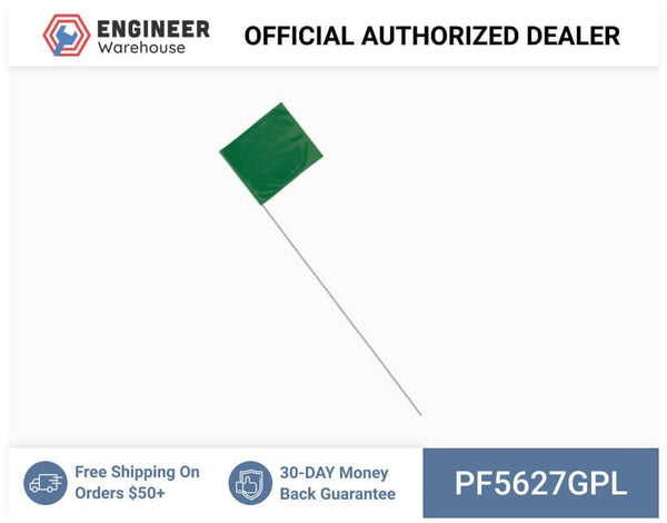 Smi-Carr - PVC Flag 5x6x27 1000 Green - PF5627GPL
