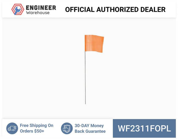 Smi-Carr - Wire Flag 2.5x3.5x11.5 1000 Flo Orange - WF2311FOPL