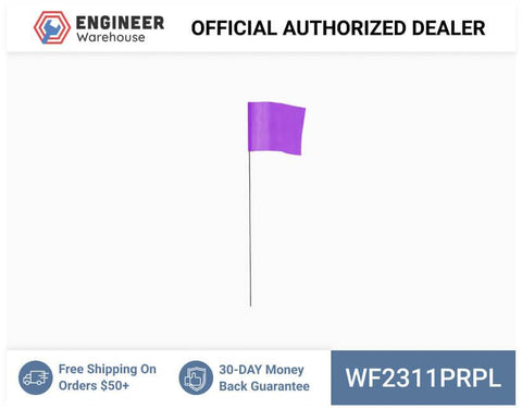 Smi-Carr - Wire Flag 2.5x3.5x11.5 1000 Purple - WF2311PRPL