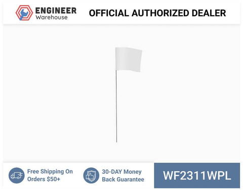 Smi-Carr - Wire Flag 2.5x3.5x11.5 1000 White - WF2311WPL