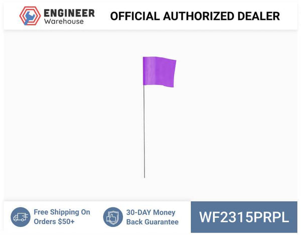 Smi-Carr - Wire Flag 2.5x3.5x15 1000 Purple - WF2315PRPL