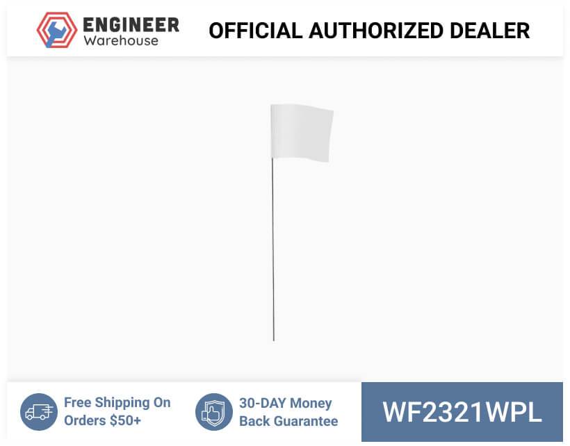Smi-Carr - Wire Flag 2.5x3.5x21 1000 White - WF2321WPL