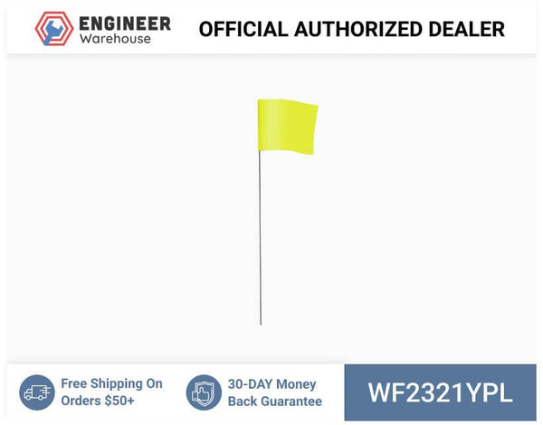 Smi-Carr - Wire Flag 2.5x3.5x21 1000 Yellow - WF2321YPL