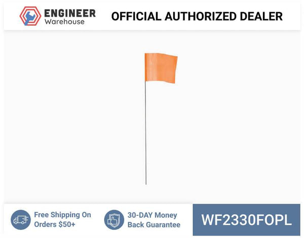Smi-Carr - Wire Flag 2.5x3.5x30 1000 Flo Orange - WF2330FOPL