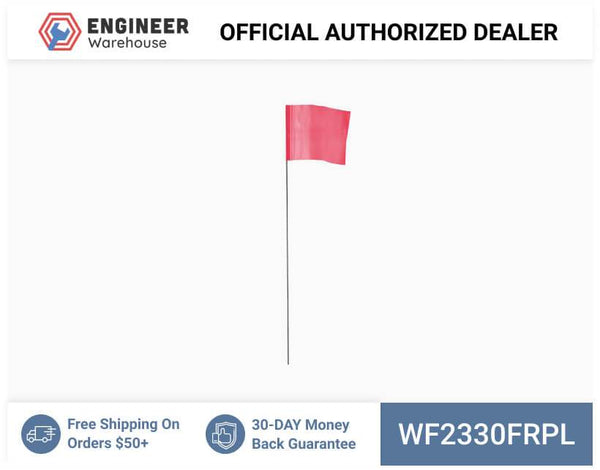 Smi-Carr - Wire Flag 2.5x3.5x30 1000 Flo Red - WF2330FRPL