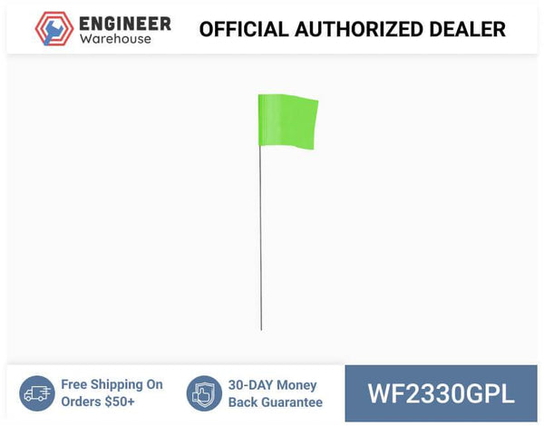 Smi-Carr - Wire Flag 2.5x3.5x30 1000 Green - WF2330GPL