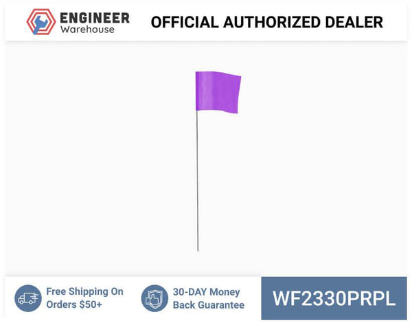 Smi-Carr - Wire Flag 2.5x3.5x30 1000 Purple - WF2330PRPL