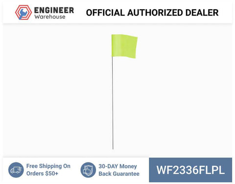 Smi-Carr - Wire Flag 2.5x3.5x36 1000 Flo Lime - WF2336FLPL