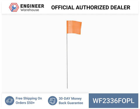 Smi-Carr - Wire Flag 2.5x3.5x36 1000 Flo Orange - WF2336FOPL