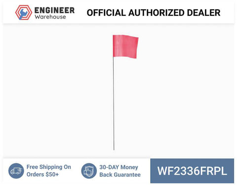 Smi-Carr - Wire Flag 2.5x3.5x36 1000 Flo Red - WF2336FRPL