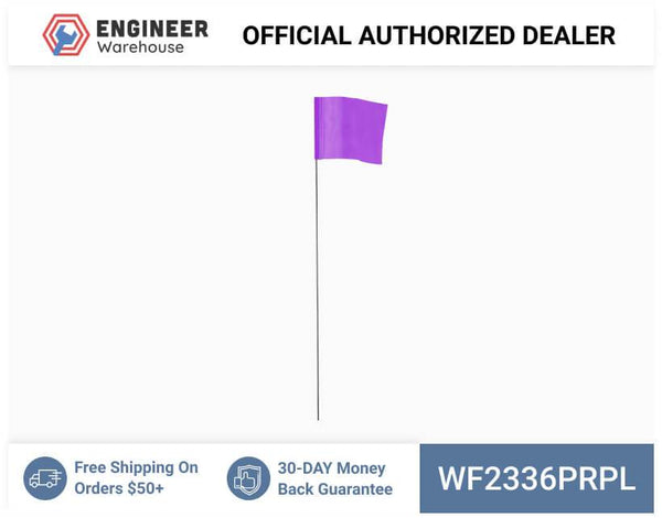 Smi-Carr - Wire Flag 2.5x3.5x36 1000 Purple - WF2336PRPL