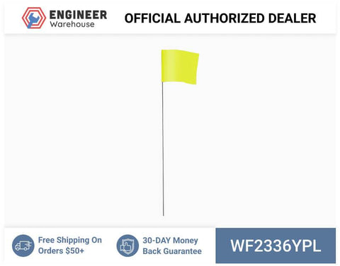 Smi-Carr - Wire Flag 2.5x3.5x36 1000 Yellow - WF2336YPL