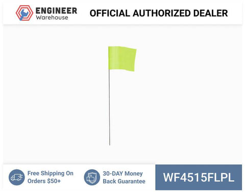 Smi-Carr - Wire Flag 4x5x15 1000 Flo Lime - WF4515FLPL