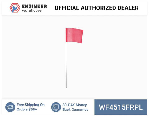 Smi-Carr - Wire Flag 4x5x15 1000 Flo Red - WF4515FRPL