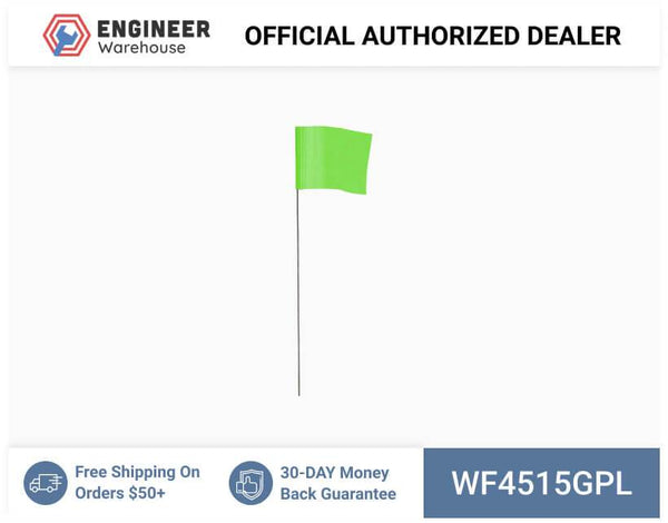 Smi-Carr - Wire Flag 4x5x15 1000 Green - WF4515GPL