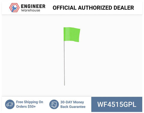 Smi-Carr - Wire Flag 4x5x15 1000 Green - WF4515GPL