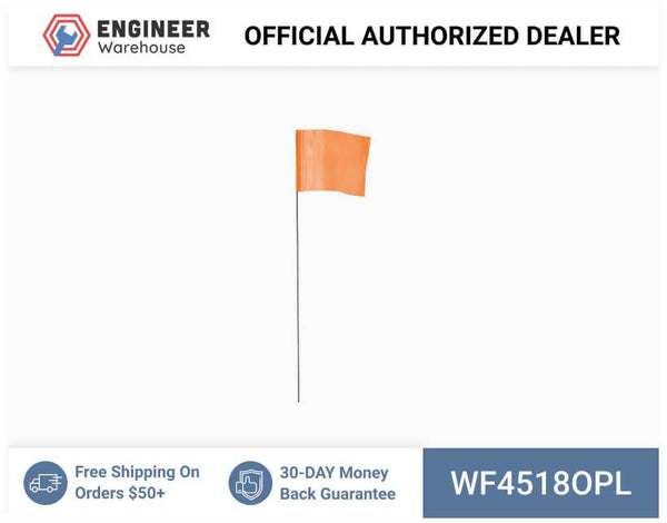 Smi-Carr - Wire Flag 4x5x18 1000 Orange - WF4518OPL