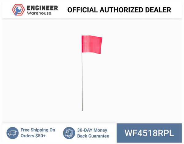 Smi-Carr - Wire Flag 4x5x18 1000 Red - WF4518RPL