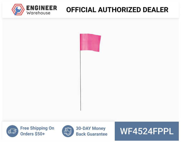 Smi-Carr - Wire Flag 4x5x24 1000 Flo Pink - WF4524FPPL