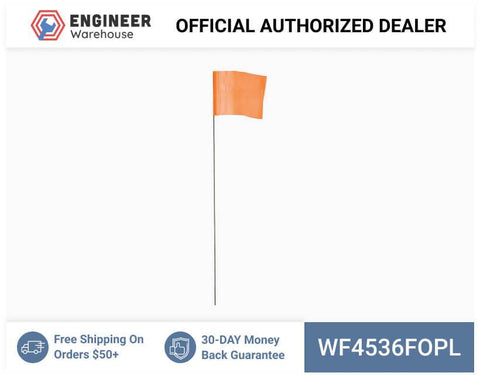 Smi-Carr - Wire Flag 4x5x36 1000 Flo Orange - WF4536FOPL