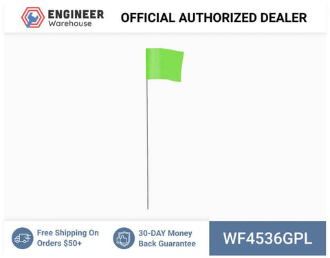Smi-Carr - Wire Flag 4x5x36 1000 Green - WF4536GPL
