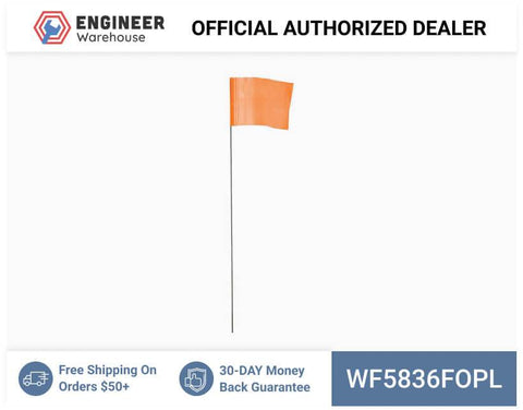 Smi-Carr - Wire Flag 5x8x36 1000 Flo Orange - WF5836FOPL