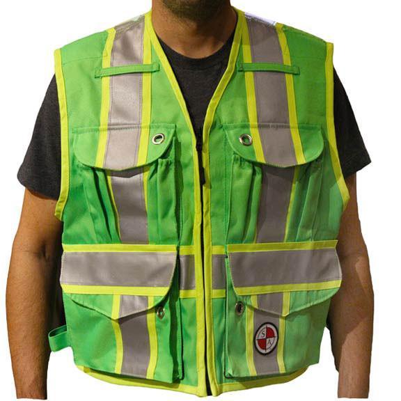 Safety Apparel Party Chief Survey Vest Class XL (Green) - PC15X-G XL GREEN