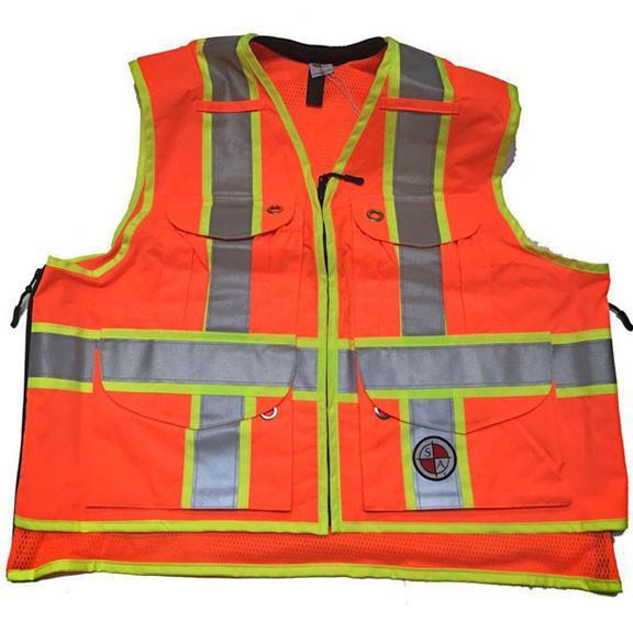 Safety Apparel Party Chief Heavy-Duty Survey Vest Class Large (Orange) - PC13 LARGE ORANGE