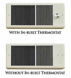 TPI 1000/750W 240/208V 4300 Series Low Profile Fan Forced Wall Heater - 2 Pole Thermostat - Ivory w/ box - HF4310T2RP