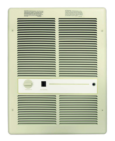 TPI 1000W 120V 3310 Series Fan Forced Wall Heater (Ivory) - With Summer Fan Switch - 1 Pole Thermostat - E3312TSRP